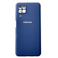 Силиконовый чехол Silicone Case темно-синий для Samsung Galaxy M32(#1)