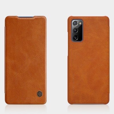 Кожаный чехол Nillkin Qin Leather Case Коричневый для Samsung Galaxy S20 FE(4)