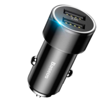 Автомобильное зарядное устройство Baseus Small Crew 3.4A CAXLD-C01 черный