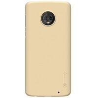Пластиковый чехол с пленкой Nillkin Super Frosted Shield Золотой для Motorola Moto G6 Plus