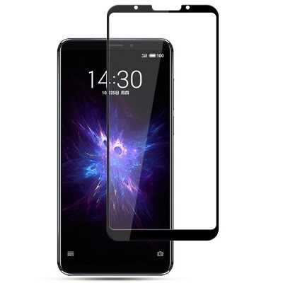 Противоударное защитное стекло с полным клеем Full Glue Screen Cover 0.3mm черное для Meizu Note 8(1)