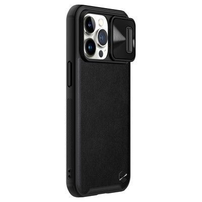 Силиконовая накладка Nillkin CamShield Leather Case Черная для Apple iPhone 13 Pro(3)