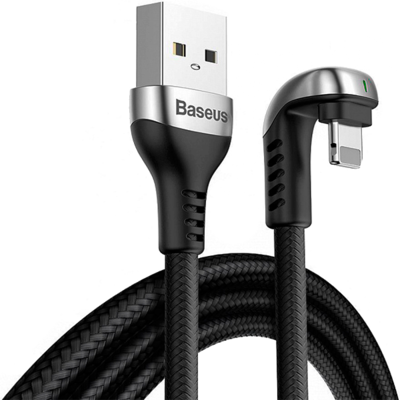 Кабель для iPhone Baseus Green U-shaped Lamp Mobile Game USB-A to Lightning 1m черный - CALUX-A01(1)