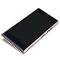 Полиуретановый чехол Nillkin Sparkle Leather Case Golden  для Nokia Lumia 730(#1)