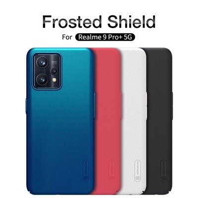 Пластиковый чехол с подставкой Nillkin Super Frosted Shield Черный для Realme 9 Pro Plus(5)