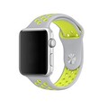 Спортивный ремешок Nike Style серо-салатовый для Apple Watch 42mm Series 1\2\3(#1)