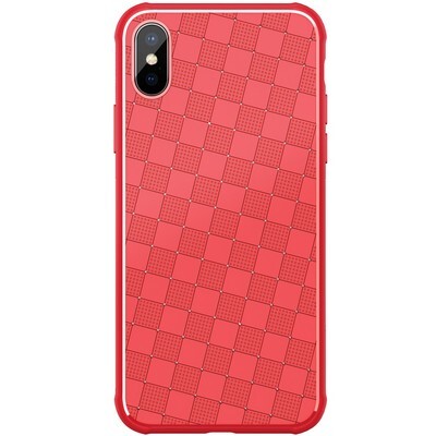 Перфорированный силиконовый чехол Nillkin Weave TPU Case красный для Apple iPhone Xs(1)