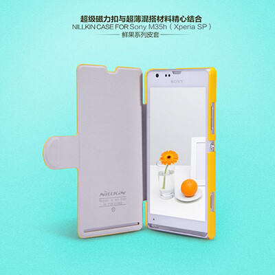 Кожаный чехол Nillkin Fresh Series Black для Sony Xperia SP M35i(4)