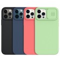 Силиконовая накладка Nillkin CamShield Silky Silicone Case Розовая для Apple iPhone 12 Pro(#3)