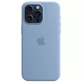 Силиконовый чехол с Magsafe голубой для Apple iPhone 15 Pro Max(#4)