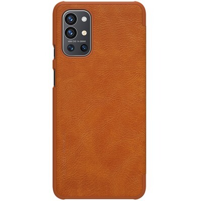 Кожаный чехол Nillkin Qin Leather Case Коричневый для OnePlus 9R(2)