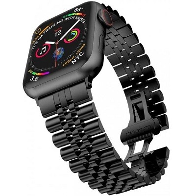 Металлический ремешок Rolex Metal Band черный для для Apple Watch Series  49/45/44/42mm(1)