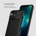 Силиконовая накладка Nillkin CamShield Leather Case Черная для Apple iPhone 13 Pro(#7)
