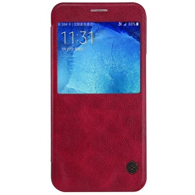 Кожаный чехол Nillkin Qin Leather Case Red для Samsung Galaxy A8(1)