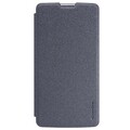 Полиуретановый чехол книга Nillkin Sparkle Leather Case Black для LG K7(X210DS)(#1)