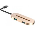 USB-хаб Baseus O HUB Type-C Multi-function Converter Gold (CABOOK-0V)(#1)