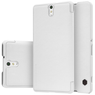 Кожаный чехол Nillkin Qin Leather Case White для Sony Xperia C5 Ultra(3)