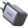 Сетевое зарядное устройство UGREEN CD294-90573 Nexode USB-C+USB-C, 45W (25W+20W), PD, серый(#2)