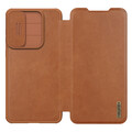 Кожаный чехол Nillkin Qin Pro Leather Case Коричневый для Samsung Galaxy S25 Edge(#2)