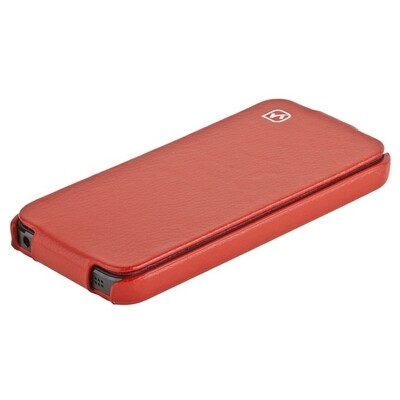 Кожаный чехол книга HOCO Duke Leather Case Red для Apple iPhone 5/5s/SE(2)