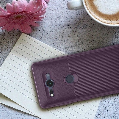 Защитный чехол бампер Ringke Onyx Case фиолетовый для Sony Xperia XZ2 Compact(6)