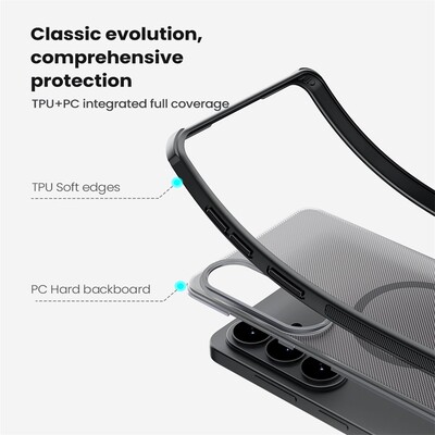 Пластиковый чехол Nillkin Super Frosted Shield Pro Magnetic Case (прозрачная версия) для Samsung Galaxy S26(9)