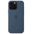 Силиконовый чехол с Magsafe темно-синий для Apple iPhone 15 Pro Max(#3)