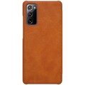 Кожаный чехол Nillkin Qin Leather Case Коричневый для Samsung Galaxy S20 FE(#2)