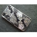 Пластиковый чехол Snake Print Case Silver для Apple iPhone 4/4S(#1)