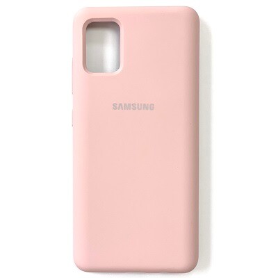 Силиконовый чехол Silicone Case светло-розовый для Samsung Galaxy A51(1)