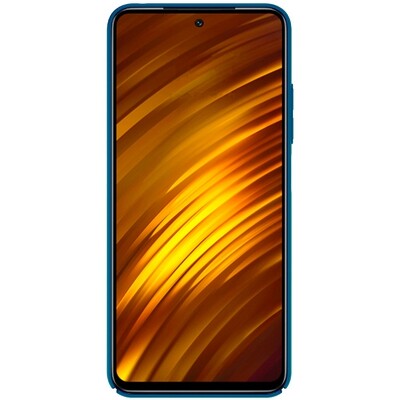 Пластиковый чехол с подставкой Nillkin Super Frosted Shield Синий для Xiaomi Poco M4 Pro 4G(2)