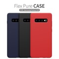 Силиконовый чехол-накладка бампер Nillkin Flex Pure Case Красный для Samsung Galaxy S10(#4)