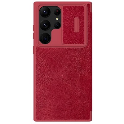 Кожаный чехол Nillkin Qin Pro Leather Case Красный для Samsung Galaxy S23 Ultra(2)