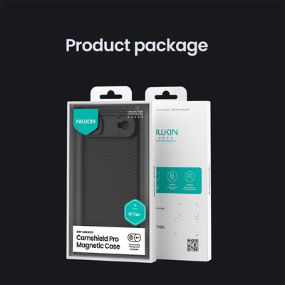 Чехол с защитой камеры Nillkin CamShield Pro Magnetic черный для Apple iPhone Air(15)