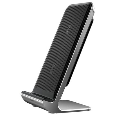 Беспроводная зарядка-подставка для телефона быстрая Baseus Vertical Desktop Wireless - Черная (WXLS-01)(1)