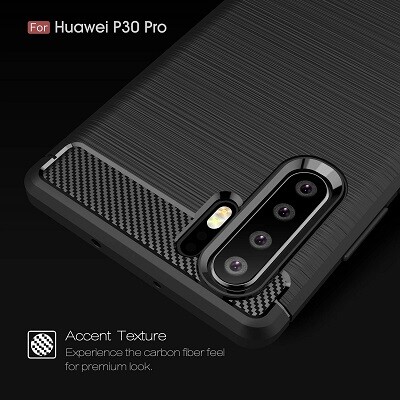 Защитный чехол UniCase Carbon черный для Huawei P30 Pro(4)