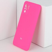 Силиконовый чехол Silicone Case ярко-розовый для Xiaomi Redmi Note 10S