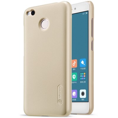 Пластиковый чехол с пленкой Nillkin Super Frosted Shield Gold для Xiaomi RedMi 4X(3)