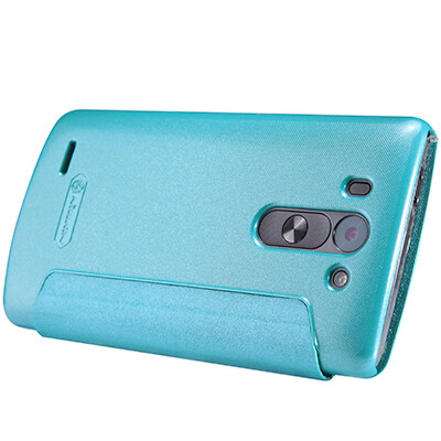 Полиуретановый чехол Nillkin Sparkle Leather Case Blue  для LG Optimus G3s D724(3)