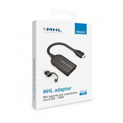 Адаптер для смартфонов micro USB-HDMI Deppa MHL Micro USB-HDMI(4)