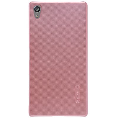Пластиковый чехол с пленкой Nillkin Super Frosted Shield Rose Gold для Sony Xperia Z5 Premium(1)