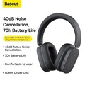 Наушники Baseus Bowie H1 Noise-Cancelling Wireless Headphones Gray (NGTW230013) черный(#6)