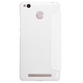 Полиуретановый чехол книга Nillkin Sparkle Leather Case White для Xiaomi RedMi 3 Pro/RedMi 3S(#2)