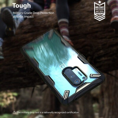 Чехол бампер Ringke Fusion X Series прозрачно-черный для OnePlus 8 Pro(7)