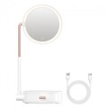 Сенсорное косметическое зеркало Baseus DGZM-02 Beauty Series Lighted Makeup Mirror с подсветкой и ящиком для хранения белое(#1)