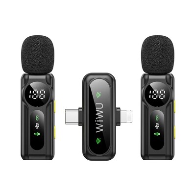 Двойной беспроводной микрофон с шумоподавлением Wiwu ANC Microphone Wi-WM007(2)