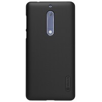 Пластиковый чехол с пленкой Nillkin Super Frosted Shield Black для Nokia 5