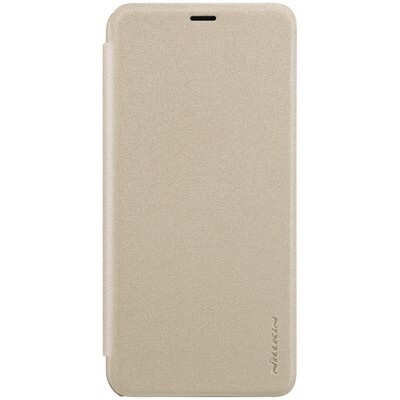Полиуретановый чехол книга Nillkin Sparkle Leather Case Золотой для Huawei Honor Play(1)
