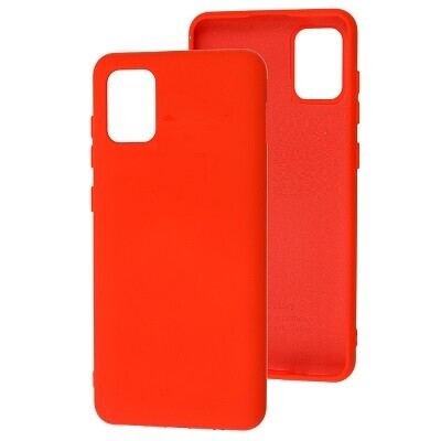 Силиконовый чехол Silicone Case красный для Samsung Galaxy M51(1)