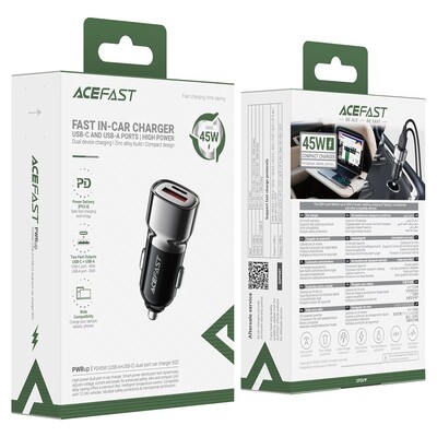 Автомобильное зарядное устройство Acefast B20 45W (1xUSB-C + 1xUSB-A)(6)